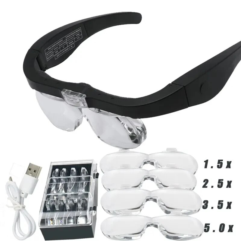 Electronics Repair Glasses - Kafa monte büyüteç gözlük okuma saatçi