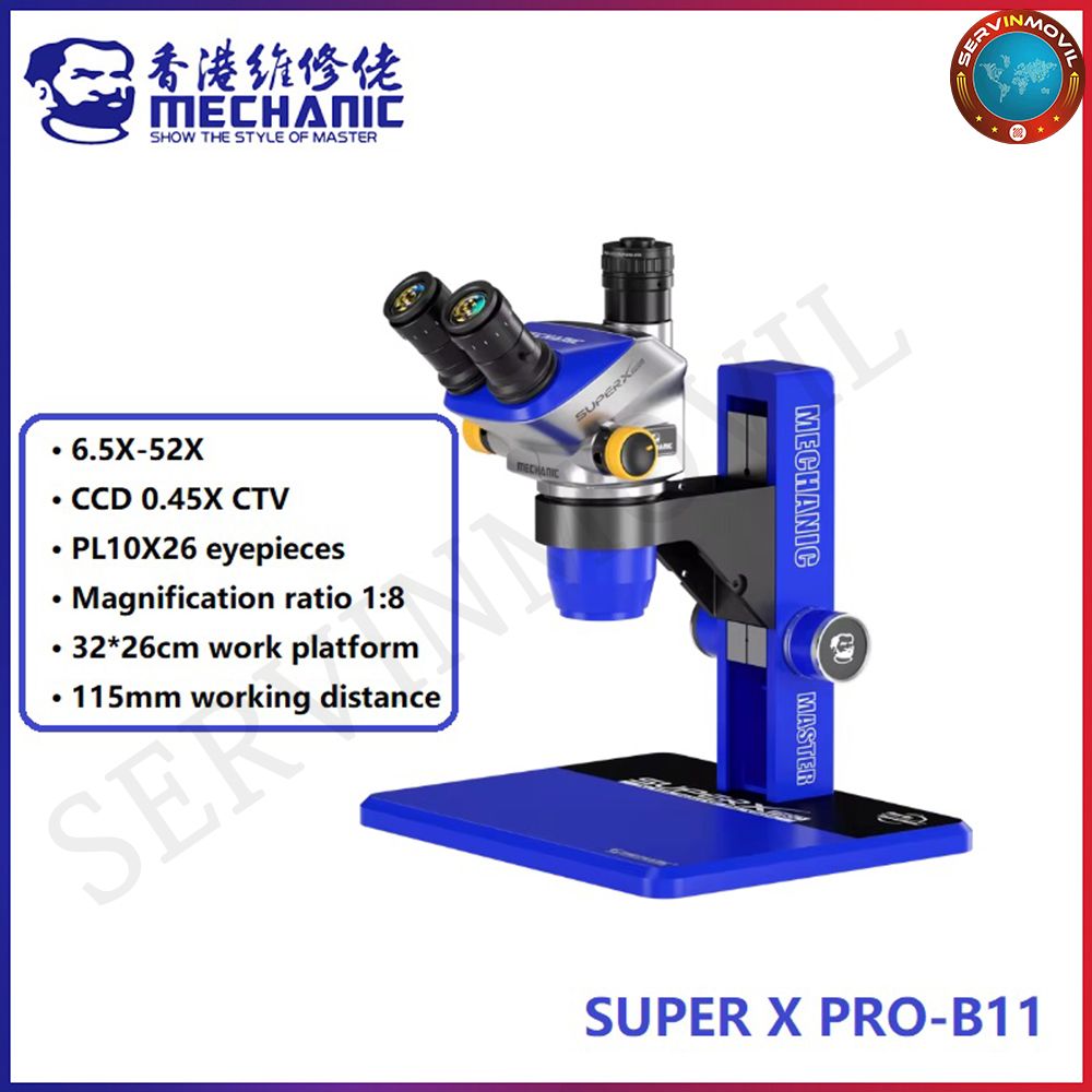 Electronics Repair Microscope - MEKANIK SUPER X PRO-B11 Trinoküler Stereo