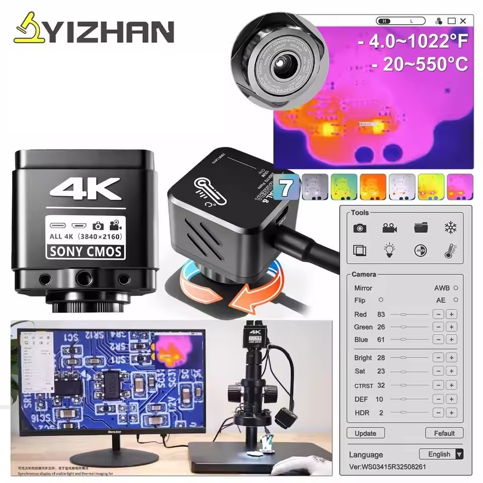 Electronics Repair Microscope - YIZHAN Termal Görüntüleme Cihazı 256*192 Piksel