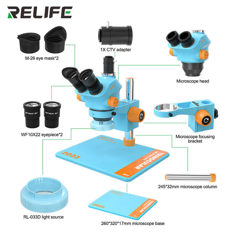 RELIFE RL-M5T-B11 0.7-5.0 büyü - Electronics Repair Microscope incelemesi ve fiyatı