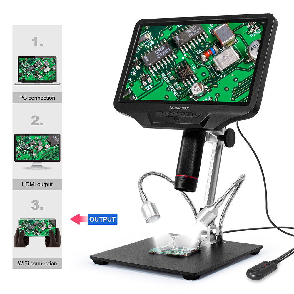 Andonstar AD409 HDMI dijital m - Electronics Repair Microscope incelemesi ve fiyatı