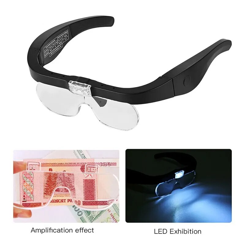 Kafa monte büyüteç gözlük okum - Electronics Repair Glasses incelemesi ve fiyatı